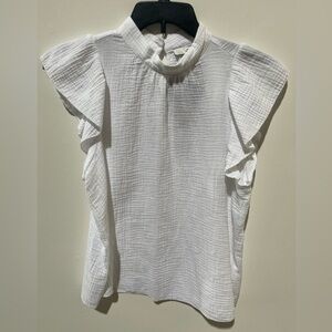 Joe’s Cotton Gauze Flutter Sleeve Top. NWT